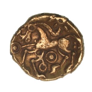 Regini 1st Century BC Ratham Wreath Gold Quarter Stater *Excessively Rare*