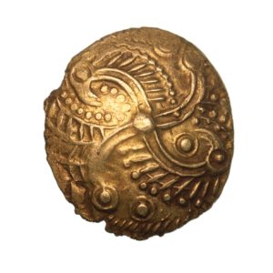 Belgae 1st Century BC Huxtable's Eagles Gold Quarter Stater *Excessively Rare*