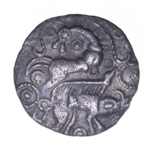 Berkshire c. 55-40 BC Abingdon Zoo Left Type Silver Unit *Excessively Rare*