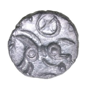 Regini & Atrebates Commios c. 50-25 BC Commios Concave Square Silver Minim *Very Rare*