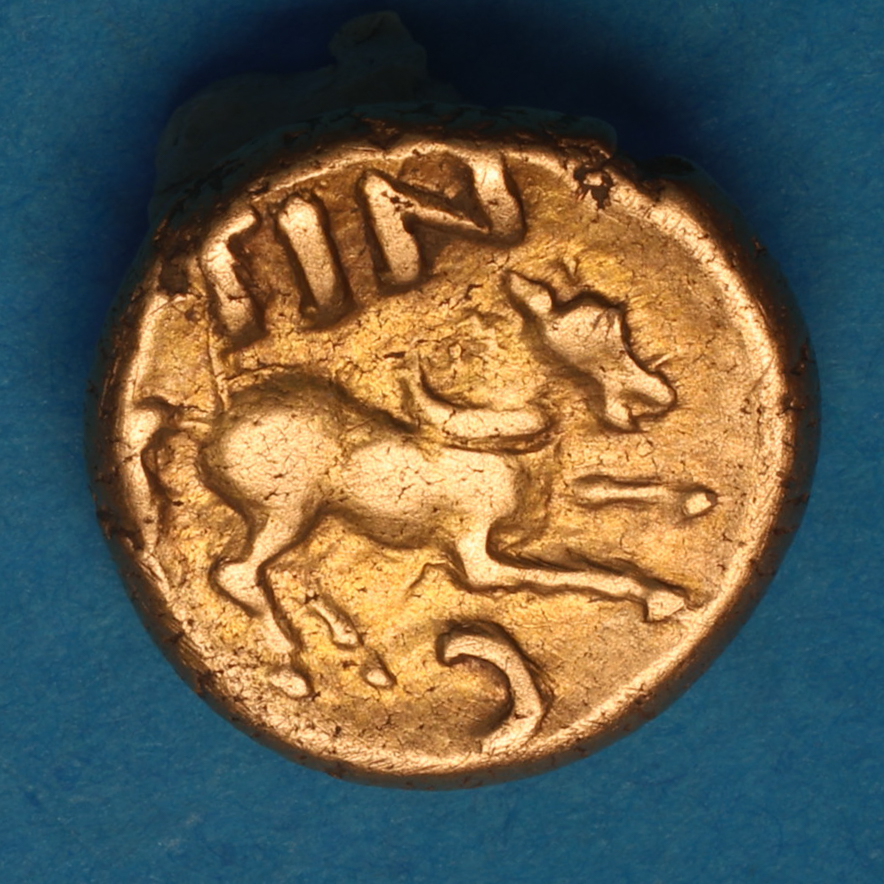 Regini & Atrebates Tincomarus c. 25 BC - AD 10 Tincomarus Tinc Horse Gold Quarter Stater *Rare* - Image 3