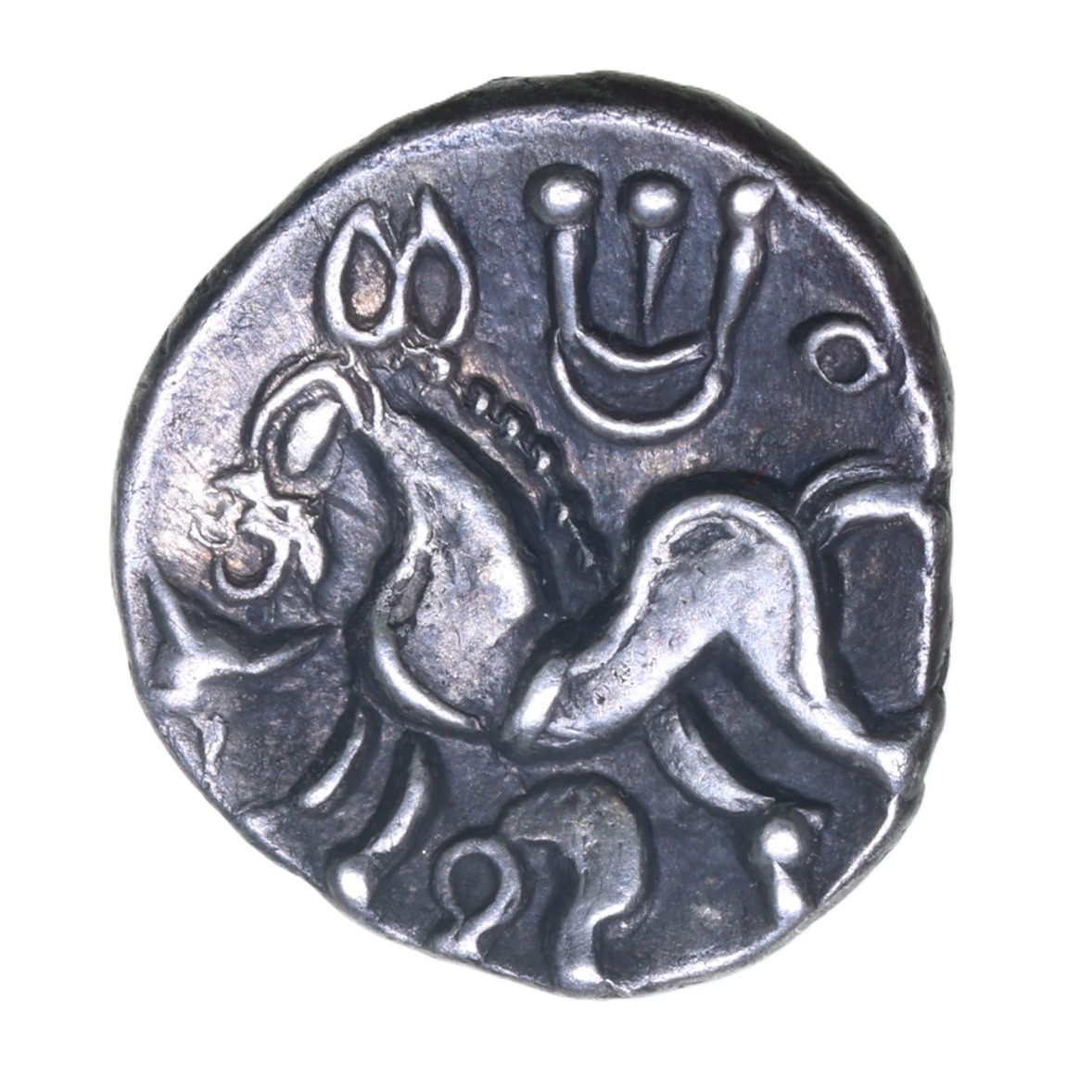 Regini & Atrebates Tincomarus c. 25 BC - AD 10 Tincomarus Diadem Silver Unit *Rare* - Image 2