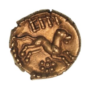 Regini & Atrebates Eppillus c. 25 BC - AD 1 Eppillus Calleva Daisy Gold Quarter Stater *Rare*