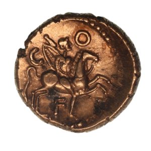 Regini & Atrebates Verica c. AD 10 - 40 Verica Vine Leaf Viri Gold Stater *Scarce*