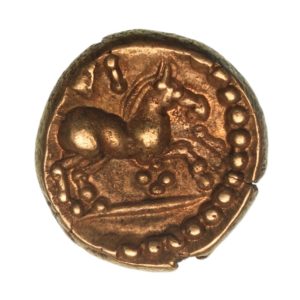 Regini & Atrebates Verica c. AD 10 - 40 Verica Little Horse Rearing Gold Quarter Stater *Scarce*