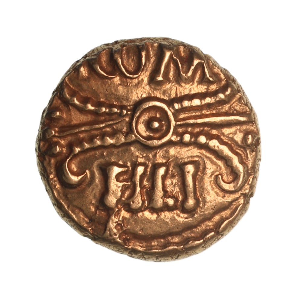 Regini & Atrebates Verica c. AD 10 - 40 Verica Thunderbolt Gold Quarter Stater *Very Rare* - Image 2