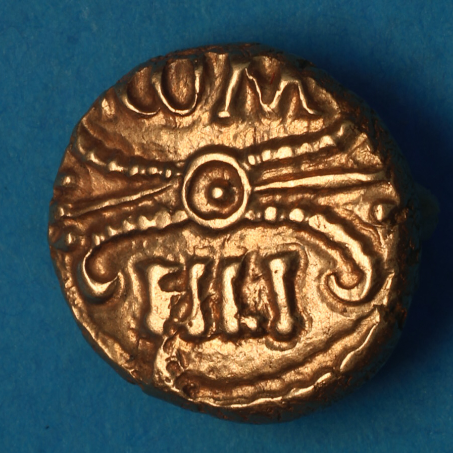 Regini & Atrebates Verica c. AD 10 - 40 Verica Thunderbolt Gold Quarter Stater *Very Rare* - Image 4