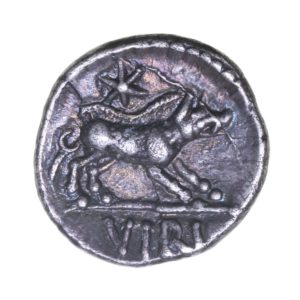 Regini & Atrebates Verica c. AD 10 - 40 Verica Smiley Silver Unit *Scarce*