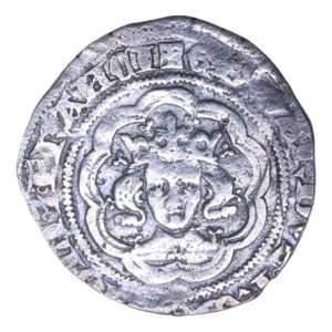 Edward III AD 1327-1377 Silver Halfgroat London Pre Treaty 4th coinage