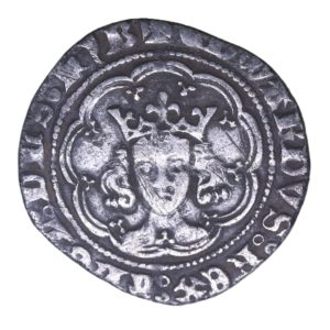 Edward III AD 1327-1377 Silver Halfgroat London Pre Treaty 4th coinage