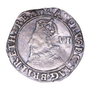 Charles I AD 1625-1649 Silver Sixpence Group A