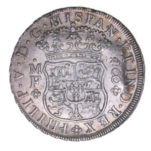 Shipwreck Treasure VOC Hollandia Sank in Scilly Isles 1743 AD Silver 8 Reales Pillar Dollar Spain