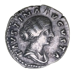 Faustina Junior wife of Marcus Aurelius AD 161-180 Silver Denarius Rome