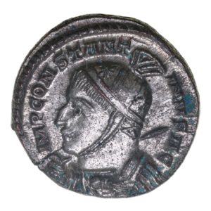 Constantine I AD 307-337 Silvered Bronze Follis London