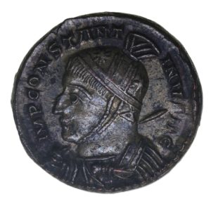 Constantine I AD 307-337 Silvered Bronze Follis London