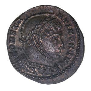 Constantine I AD 307-337 Silvered Bronze Follis London