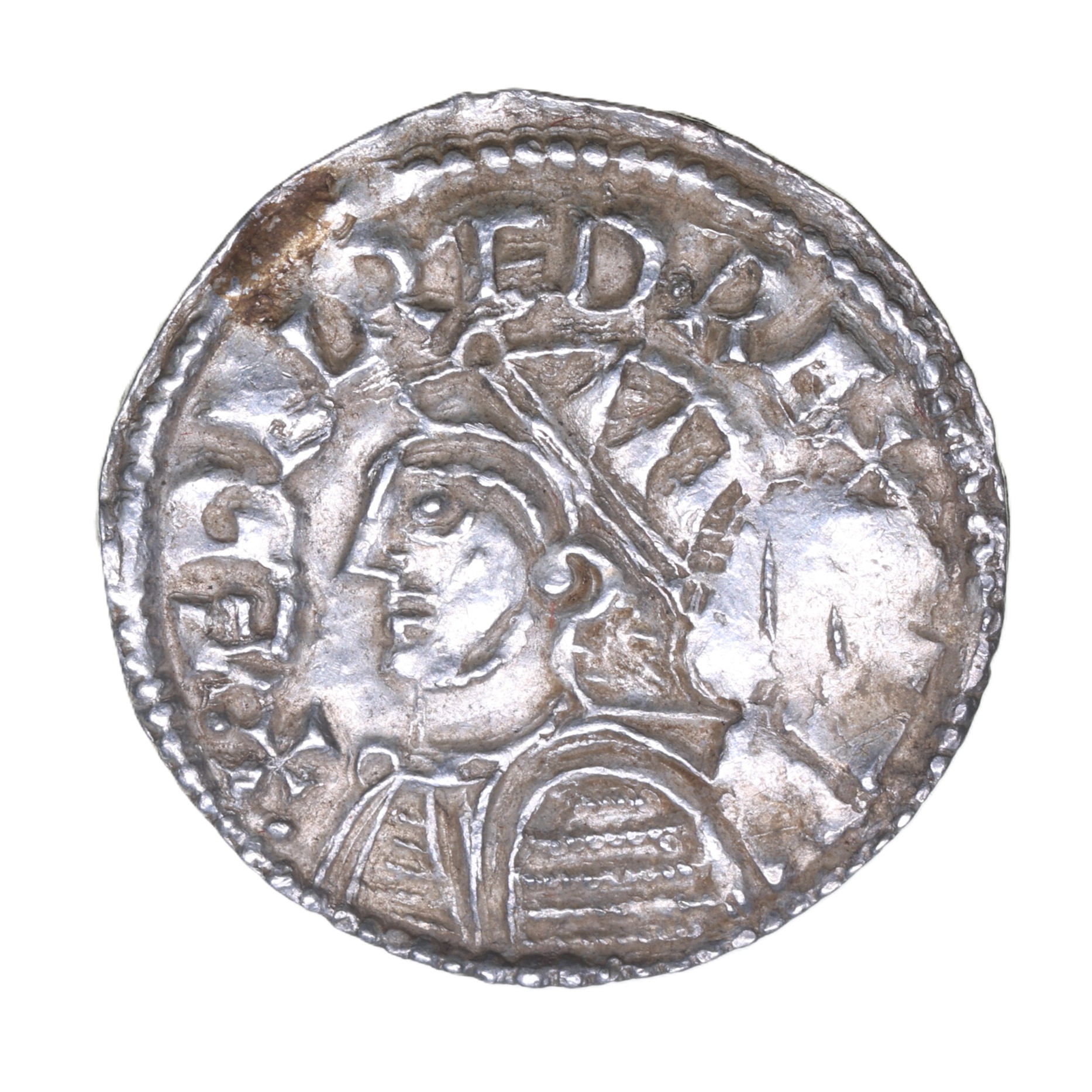 Aethelred II AD 978-1016 Silver Penny Helmet type Winchester