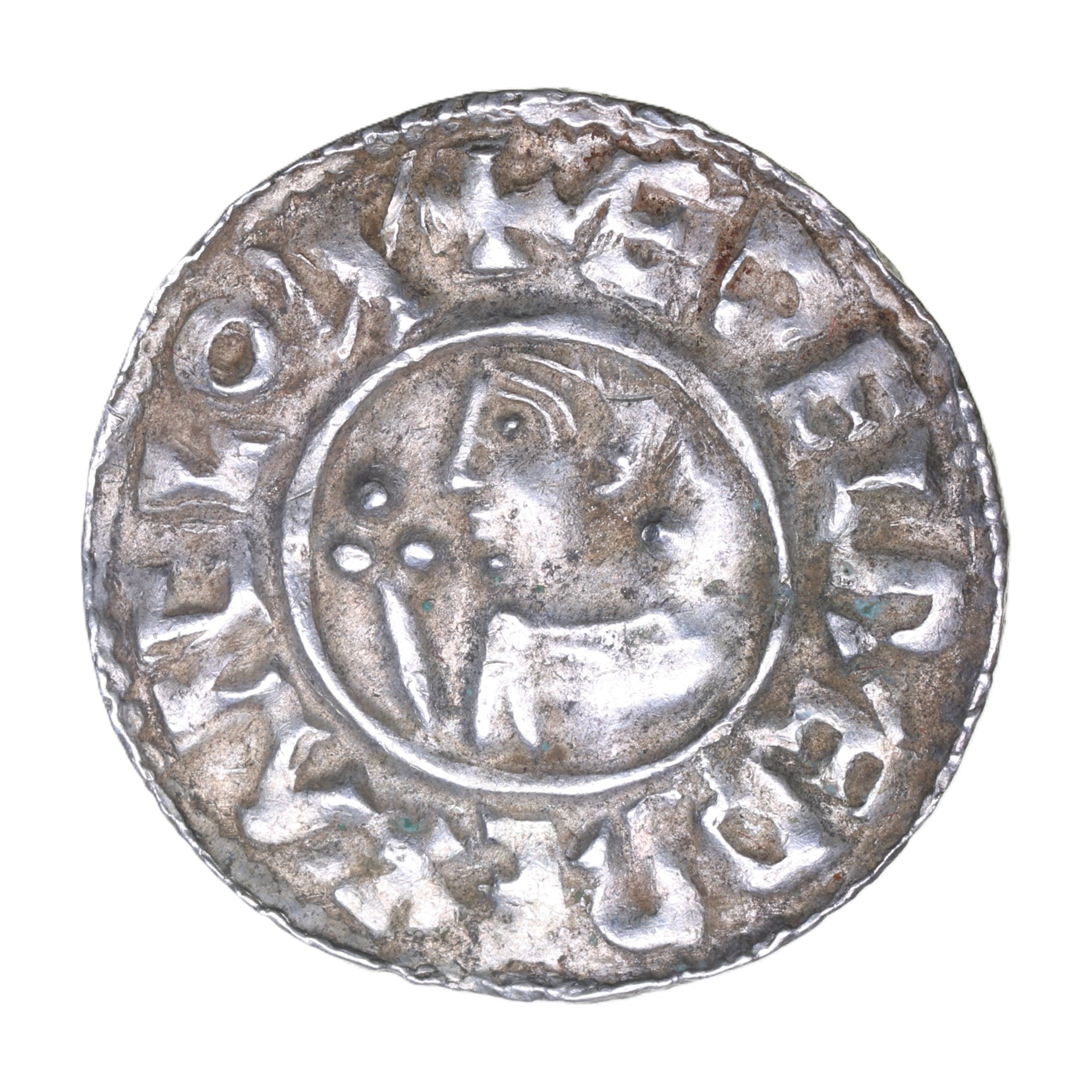 Aethelred II AD 978-1016 Silver Penny Crux type Southwark