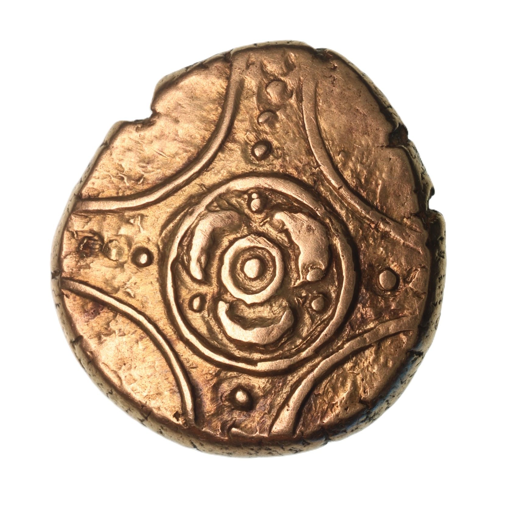 Iceni 1st Century BC Freckenham Flower Crescent Type Gold Stater *Rare* - Image 2