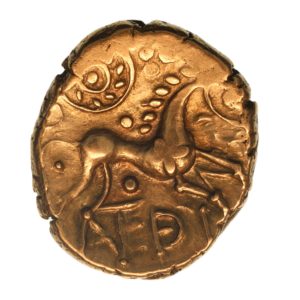 Iceni Antedios c. AD 10-30 Antedios Triple Moons Gold Stater *Extremely Rare*