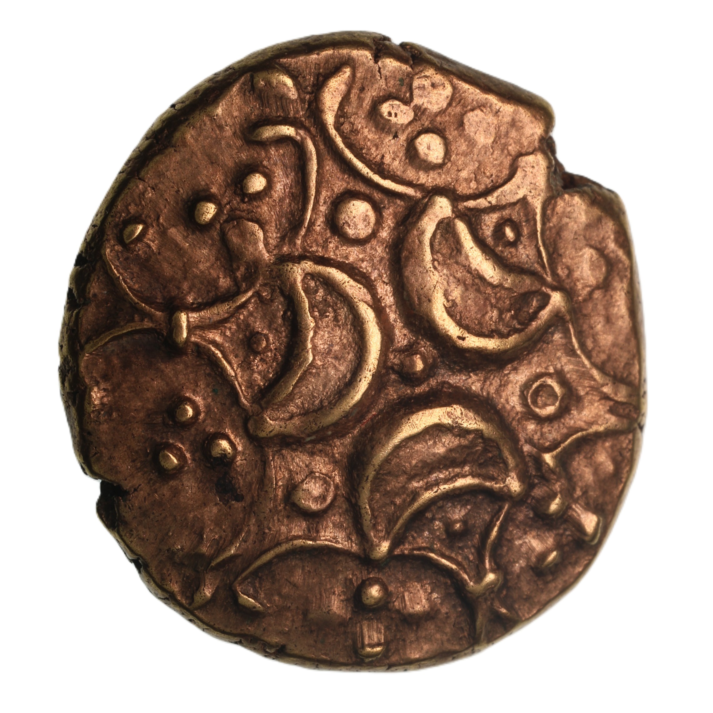 Iceni Ecen c. AD 10-43 Ecen Triple Moons Gold Stater *Excessively Rare* - Image 2