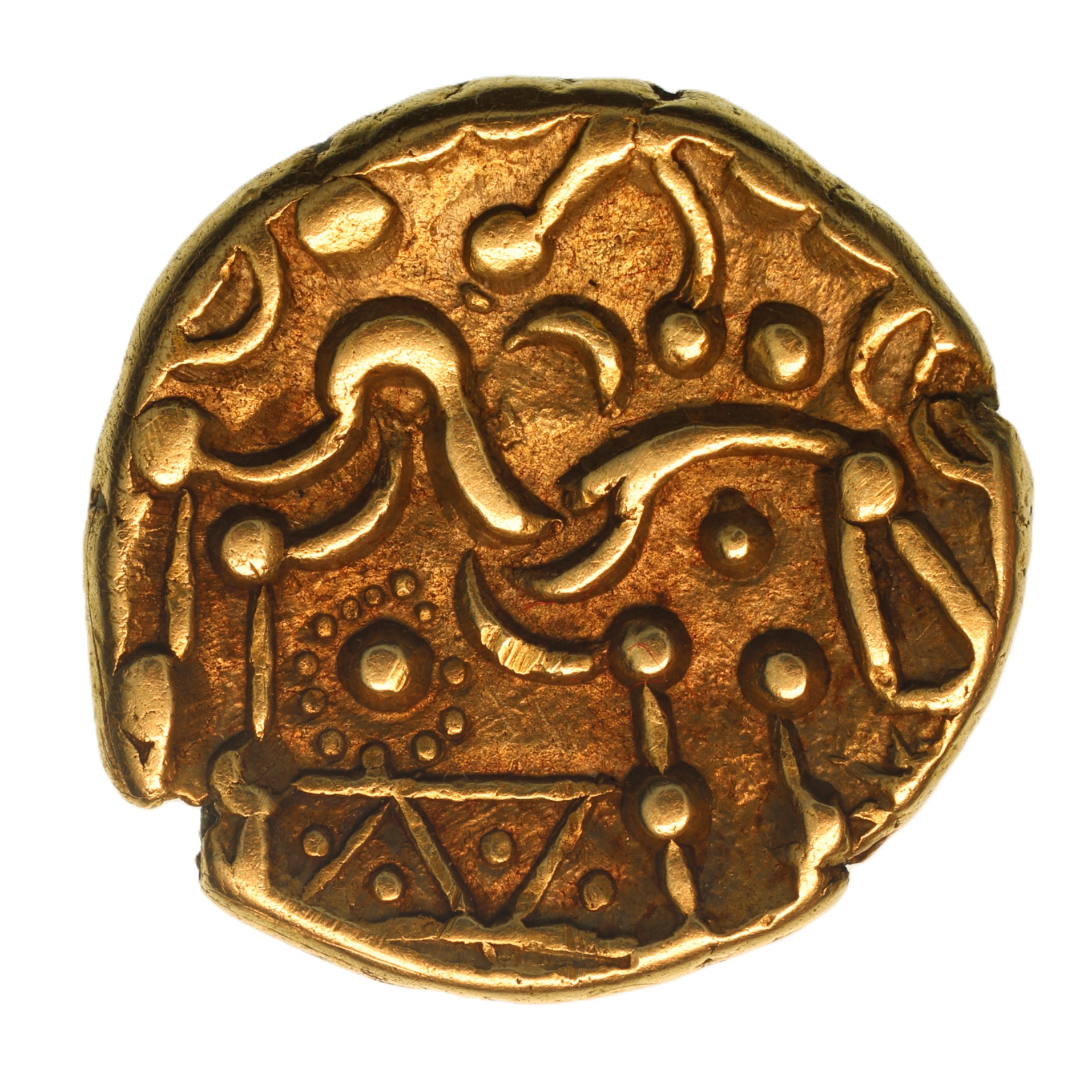 Corieltavi late 1st Century BC North East Coast Right Type with Sun Gold Stater *Scarce*