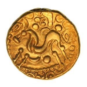 Corieltavi late 1st Century BC North East Coast Left Type with Sun Gold Stater *Rare*