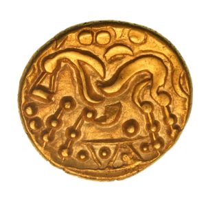 Corieltavi late 1st Century BC North East Coast Left Type with Sun Gold Stater *Rare*