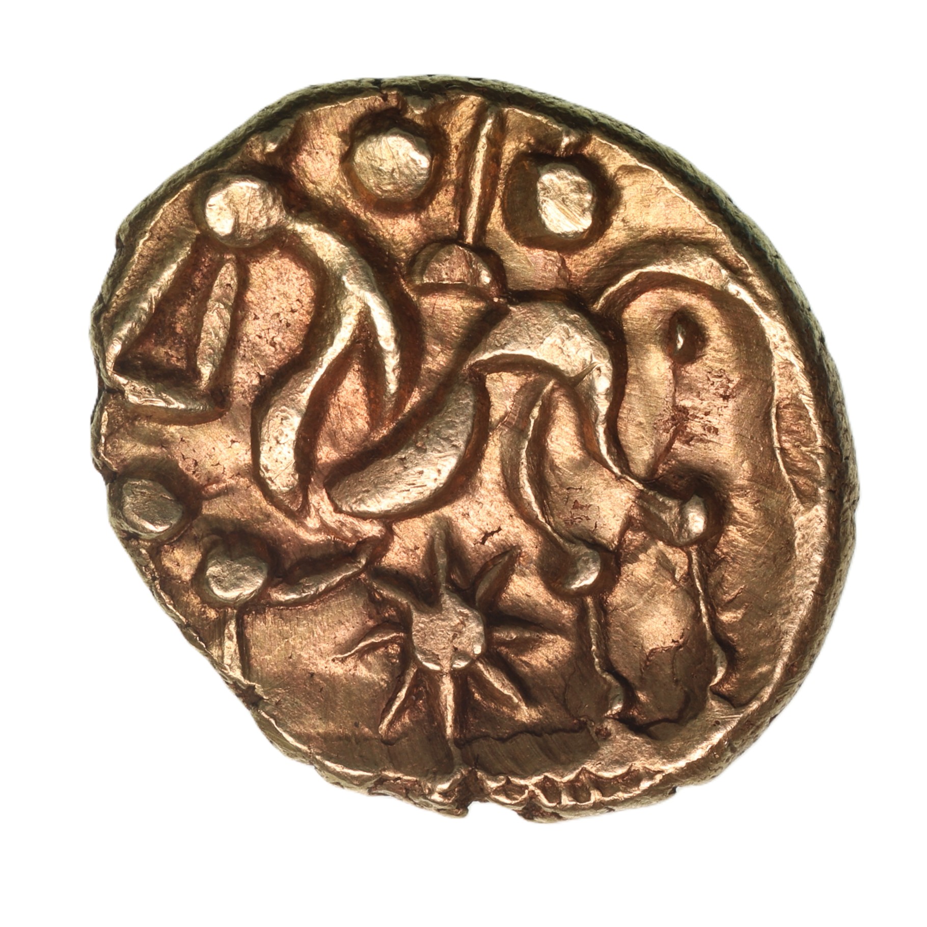 Corieltavi late 1st Century BC South Ferribly Gold Stater