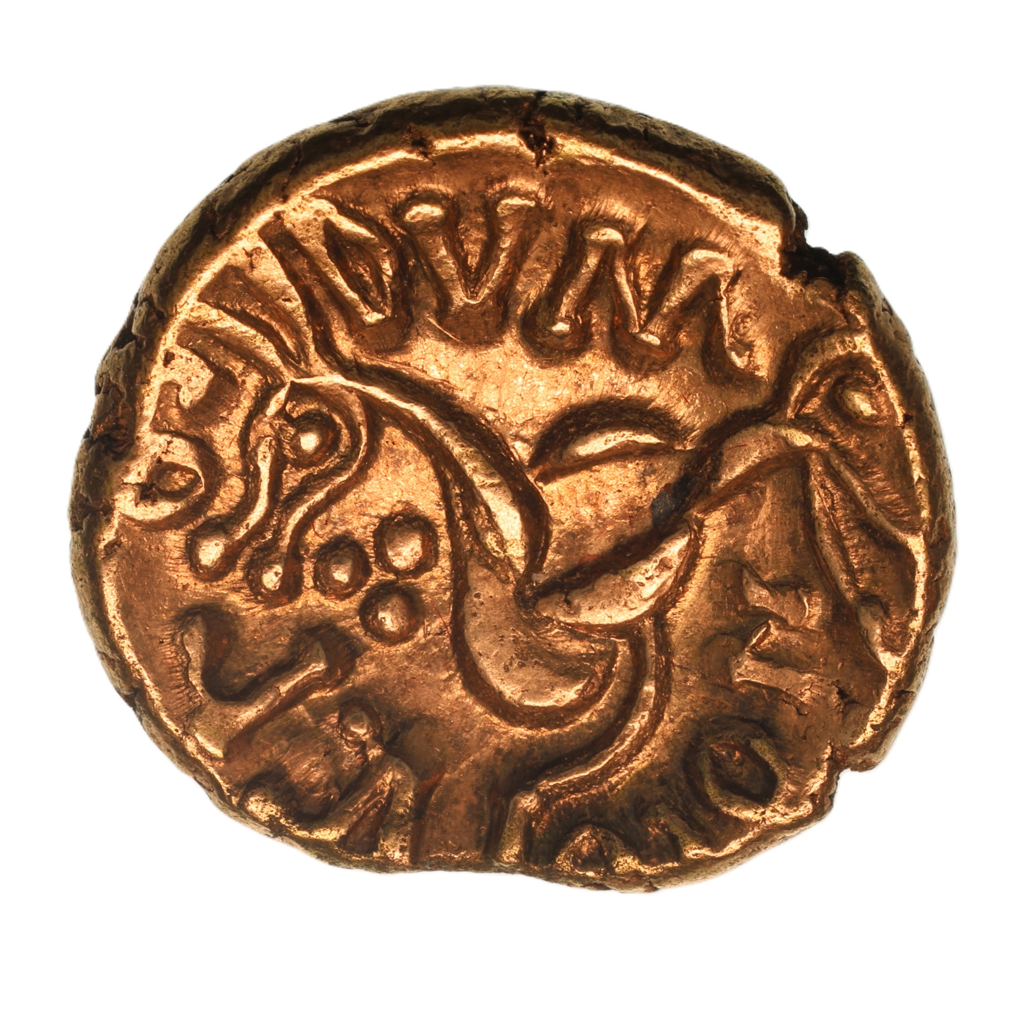 Corieltavi Volisios Dumnocoveros c. AD 35-40 Gold Stater *Excessively Rare*