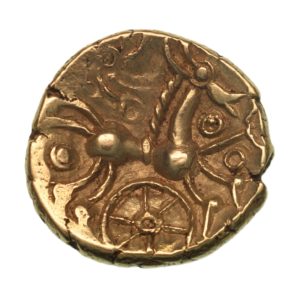 East Wiltshire c.50-35 BC Savernake Wheel Gold Quarter Stater *Excessively Rare*