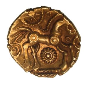 Eastern 1st Century BC Tring Wheel Southern Style Gold Quarter Stater *Excessively Rare*