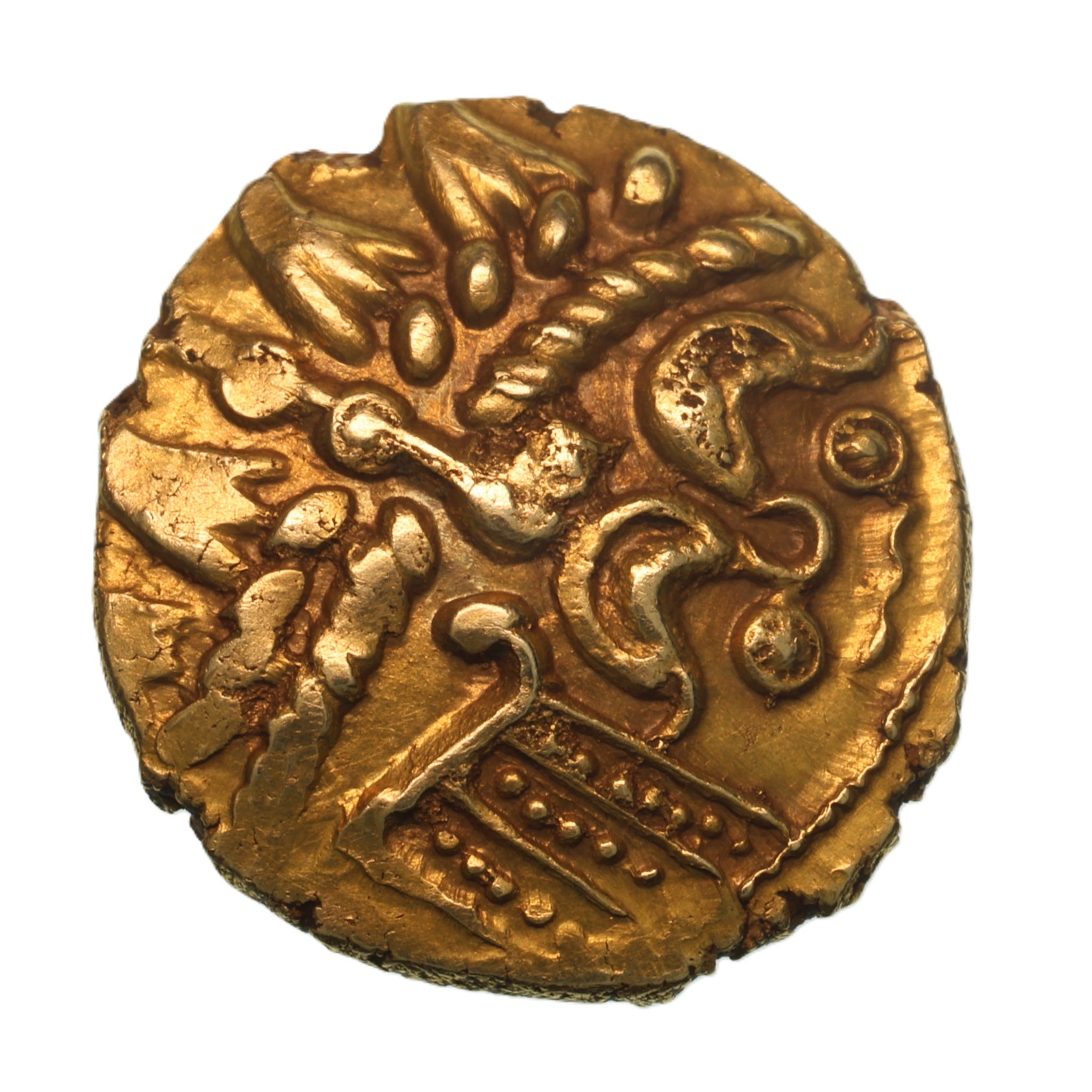 Eastern 1st Century BC Tring Wheel Southern Style Gold Quarter Stater *Excessively Rare* - Image 2