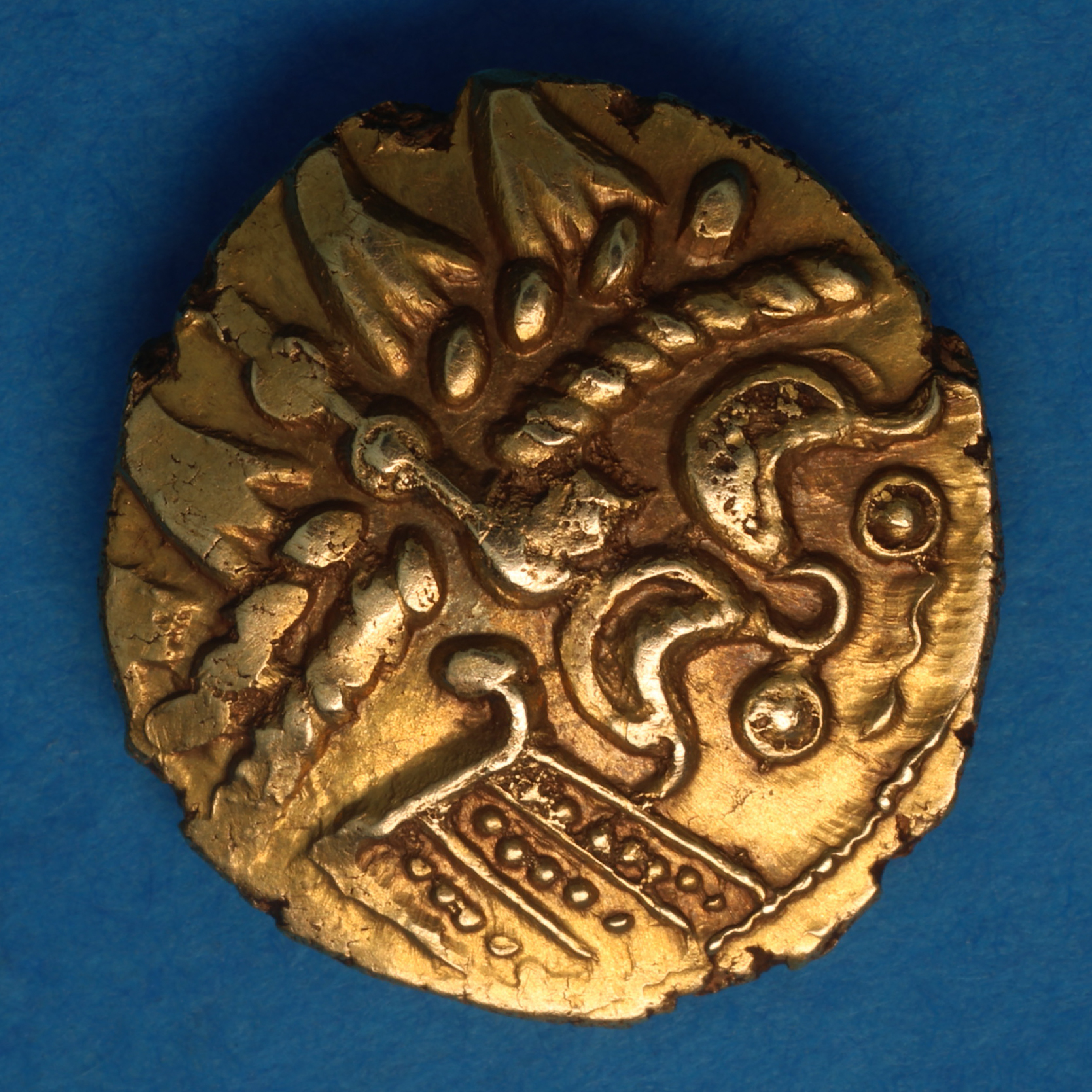 Eastern 1st Century BC Tring Wheel Southern Style Gold Quarter Stater *Excessively Rare* - Image 4