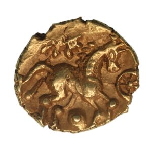 Eastern 1st Century BC Maldon Wheel Southern Style Gold Quarter Stater *Excessively Rare*