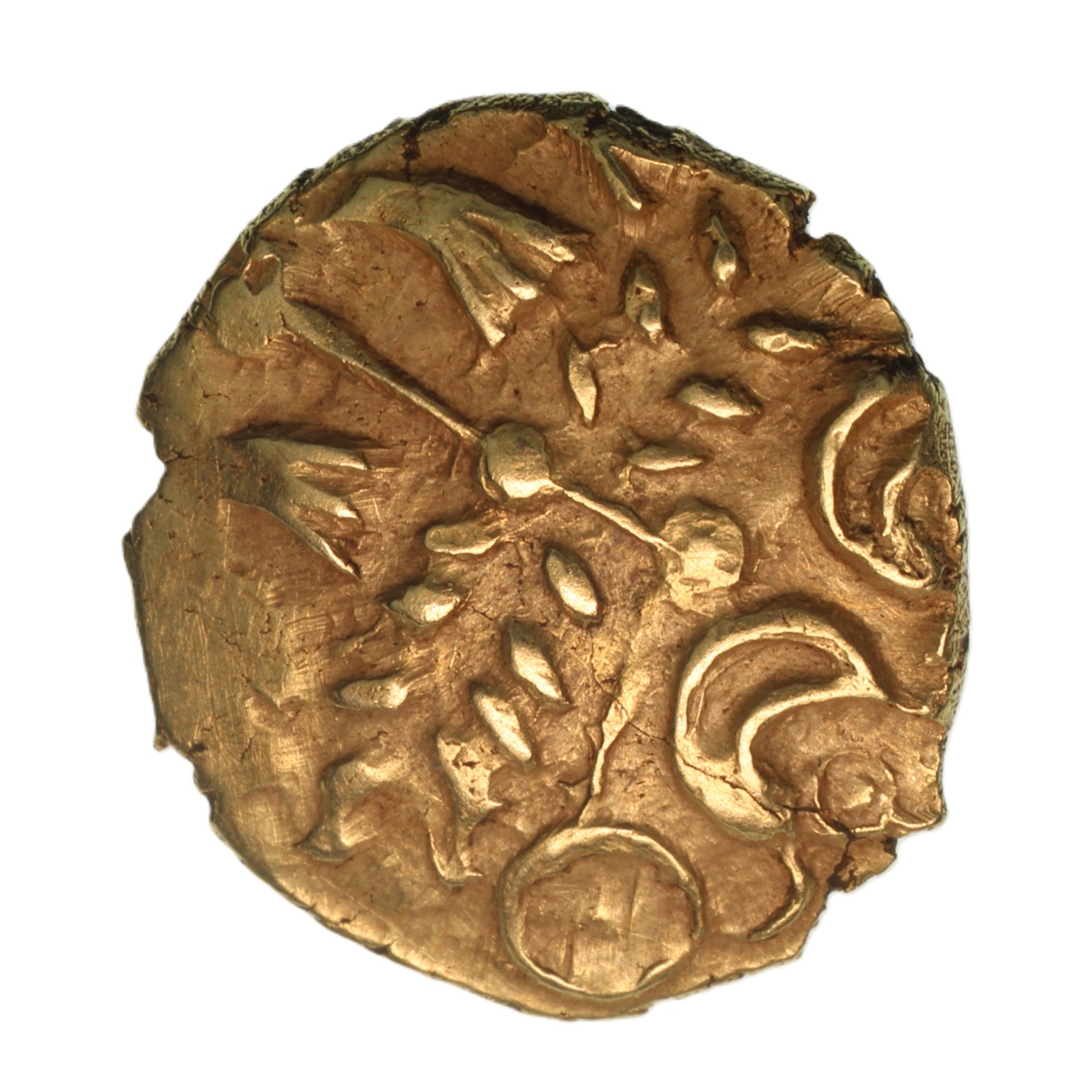 Eastern 1st Century BC Maldon Wheel Southern Style Gold Quarter Stater *Excessively Rare* - Image 2
