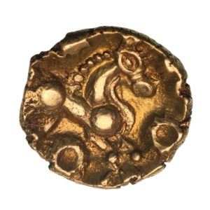 Eastern 1st Century BC Finney's Thunderbolt Cantian Style Gold Quarter Stater *Extremely Rare*