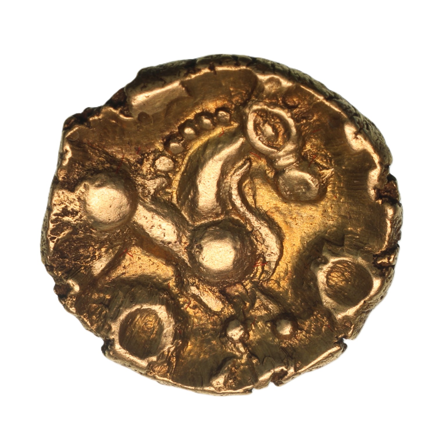 Eastern 1st Century BC Finney's Thunderbolt Cantian Style Gold Quarter Stater *Extremely Rare*