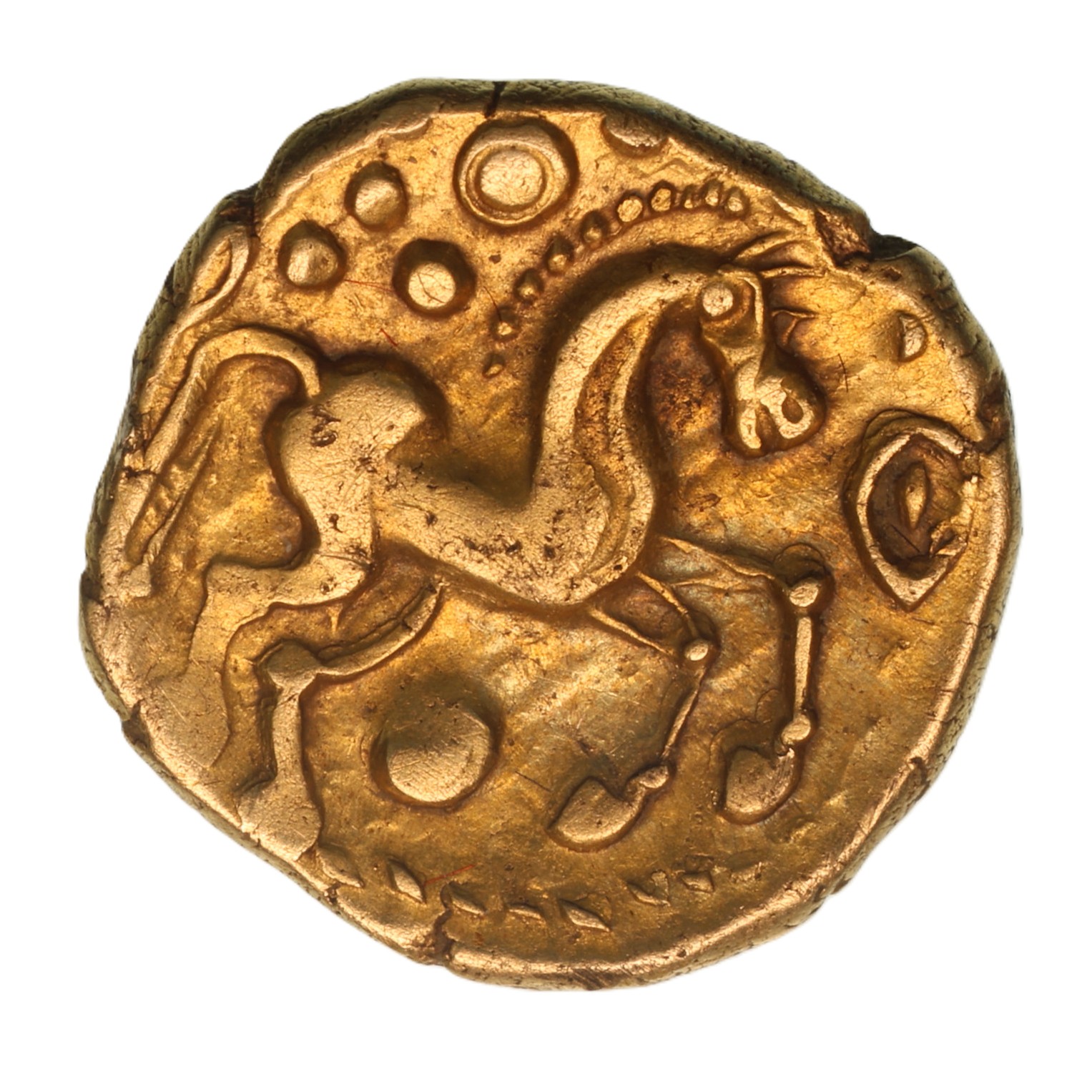 Trinovantes 1st Century BC Heybridge Triangle Gold Quarter Stater *Excessively Rare*