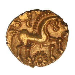 Trinovantes 1st Century BC Bishop's Wreath Gold Quarter Stater *Excessively Rare*