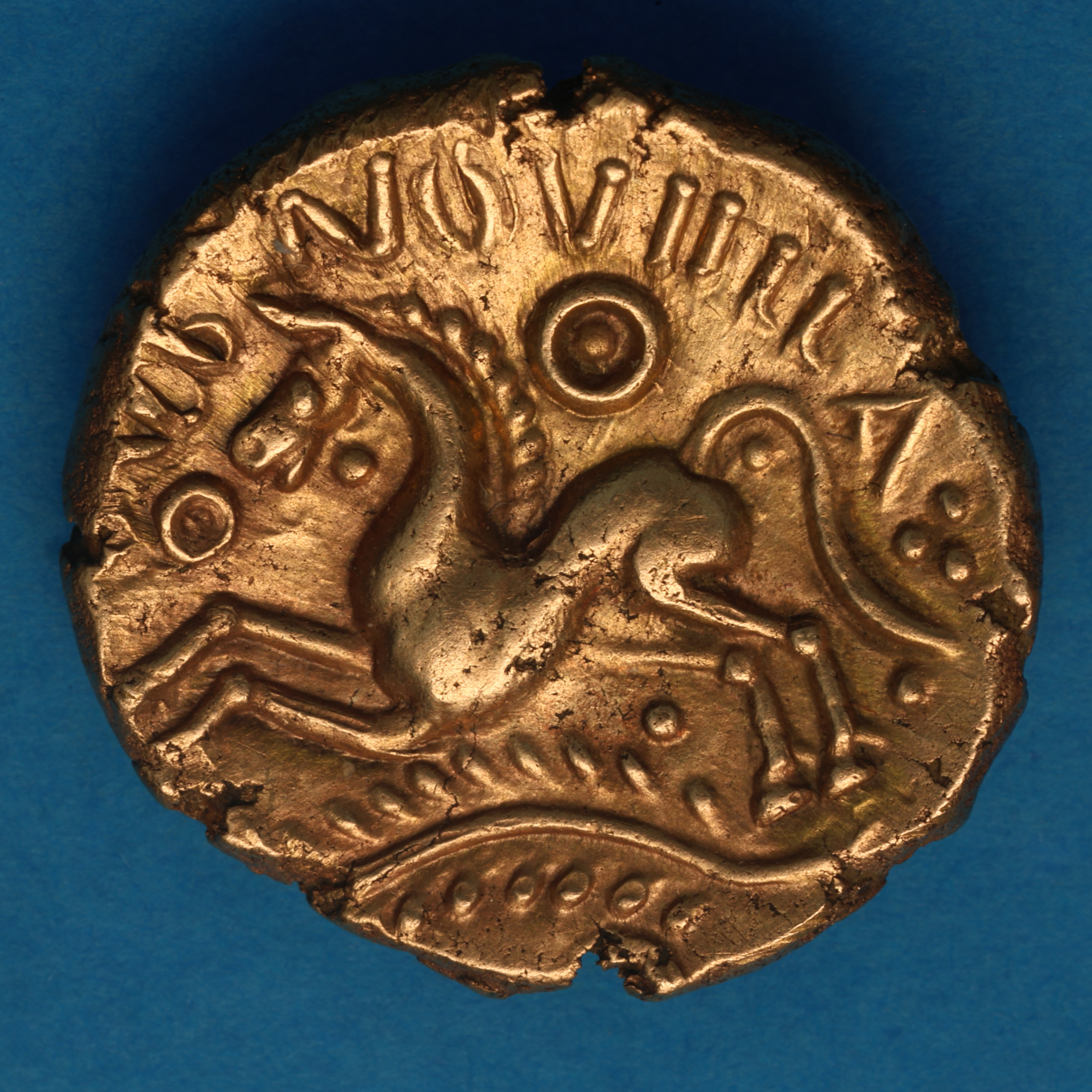 Trinovantes Dubnovellaunos c. 5 BC-AD 10 Branch Gold Stater *Scarce* - Image 3