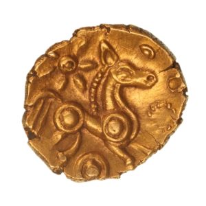 Catuvellauni 1st Century BC Raunds Wing Gold Quarter Stater *Extremely Rare*