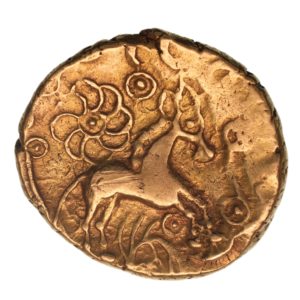 Catuvellauni Addedomaros c. 45–25 BC Floral Spiral Normal Type Gold Stater *Rare*