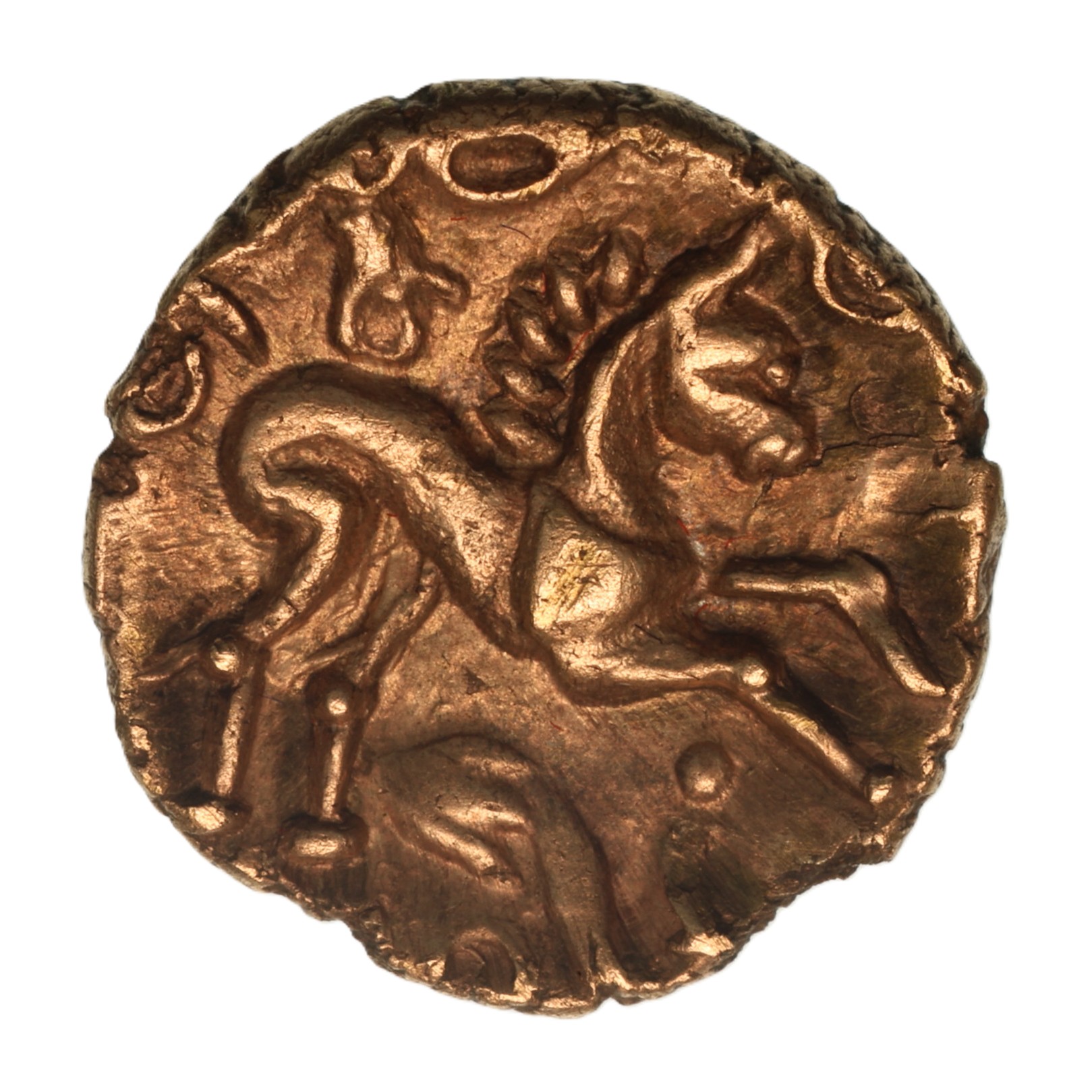 Catuvellauni Tasciovanos c. 25 BC-AD 10 Quatrefoil Gold Quarter Stater *Extremely Rare*