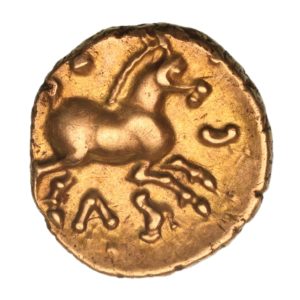 Catuvellauni Tasciovanos c. 25 BC-AD 10 Tasci Gold Quarter Stater *Rare*