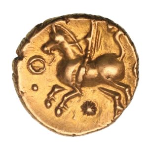 Catuvellauni Tasciovanos c. 25 BC-AD 10 Pegasus Gold Quarter Stater *Rare*