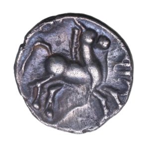 Catuvellauni Tasciovanos c. 25 BC-AD 10 Trailing Rein Silver Unit *Extremely Rare*