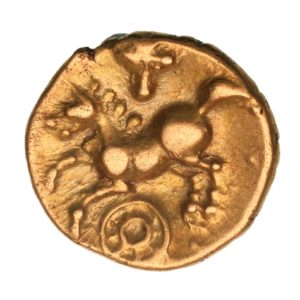 Catuvellauni Andoco c. 20-1 BC Crescent Wreath Gold Quarter Stater *Very Rare*