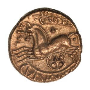 Catuvellauni & Trinovantes Cunobelinus c. AD 8-40 Biga Type Gold Stater *Very Rare*
