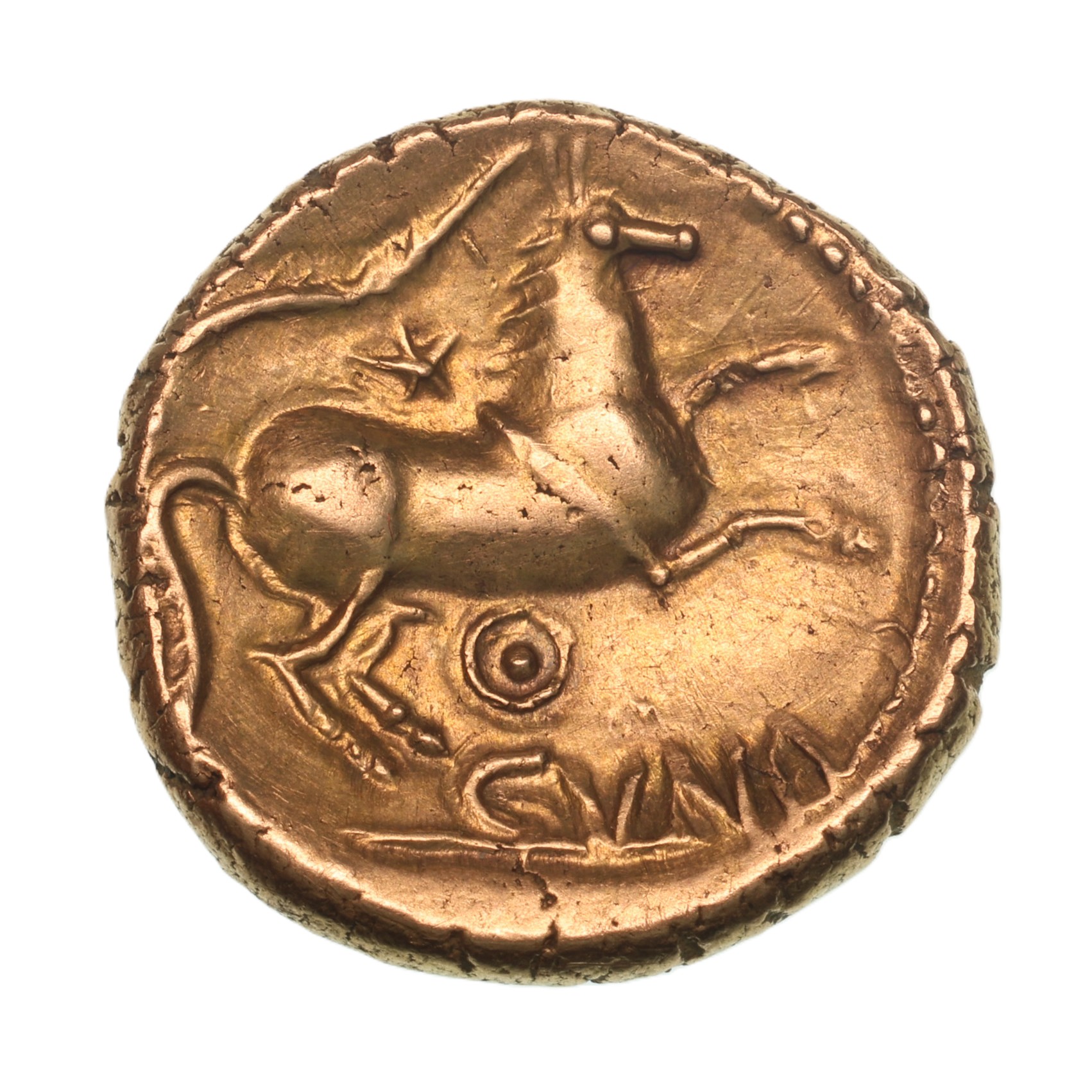 Catuvellauni & Trinovantes Cunobelinus c. AD 8-40 Wild Ring Type Gold Stater *Scarce*